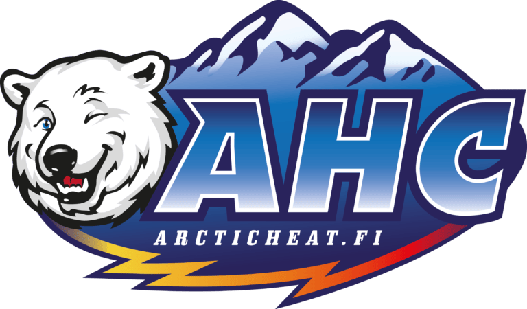 Arctic Heat Control logo, jossa jääkarhu ja vuoria