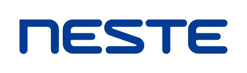 Nesteen logo sininen teksti