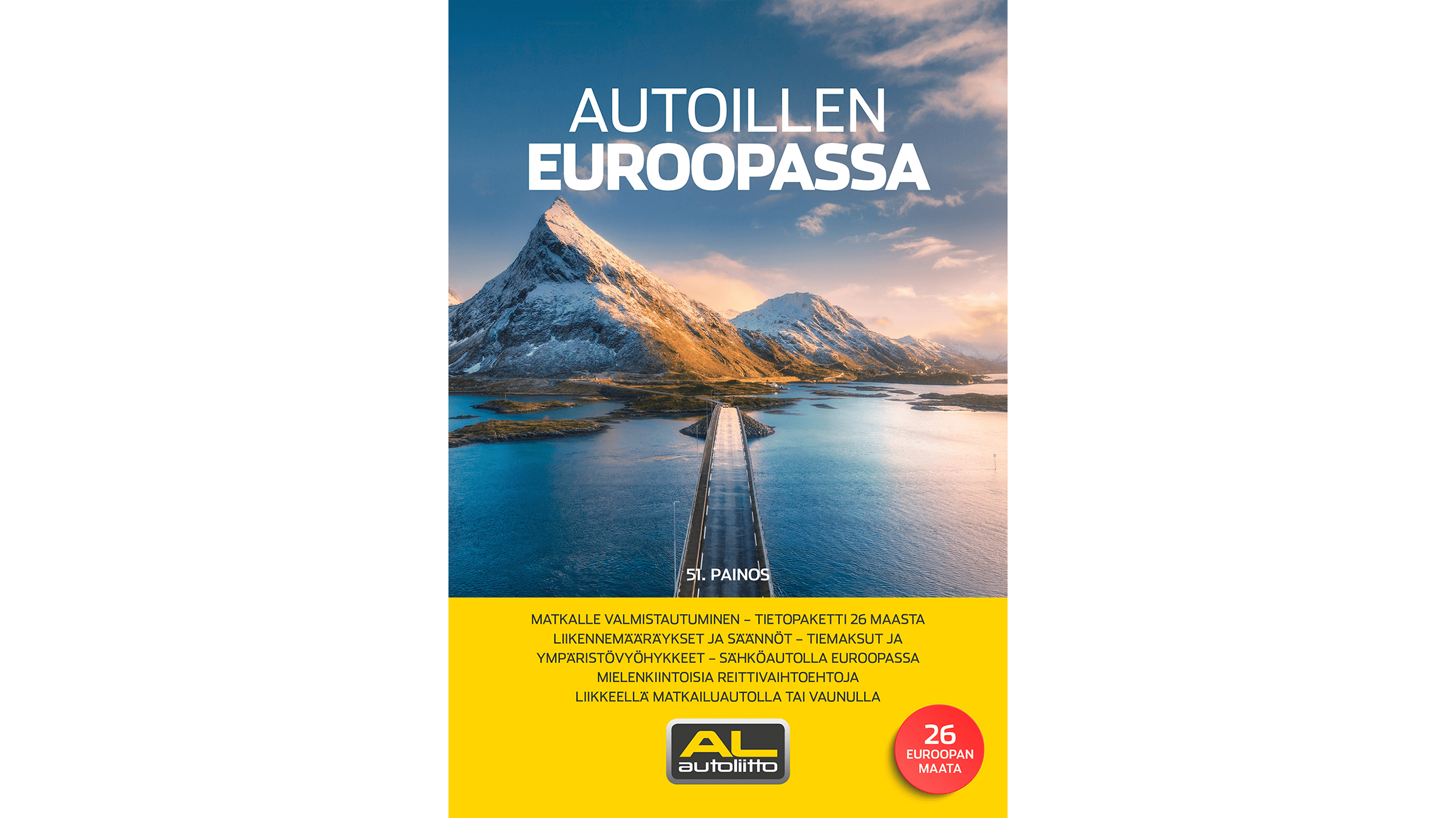 Autoillen Euroopassa -kirjan etukansi.